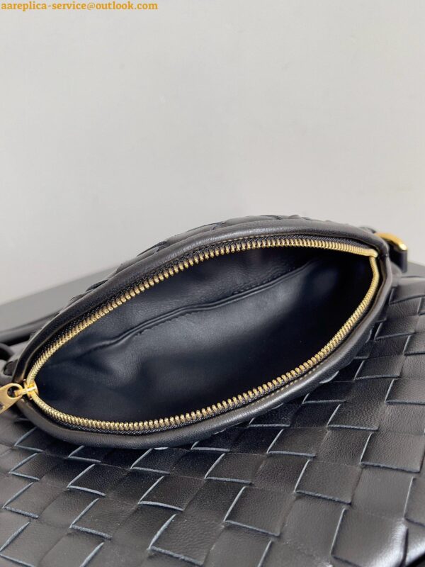 Replica Bottega Veneta Gemelli Small Bag in Black Intrecciato Lambskin 6