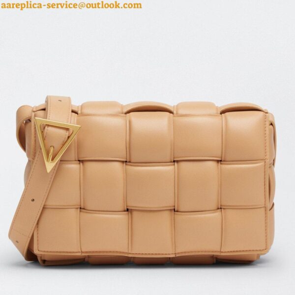 Replica Bottega Veneta Padded Cassette Bag In Almond Intrecciato Lambskin 3