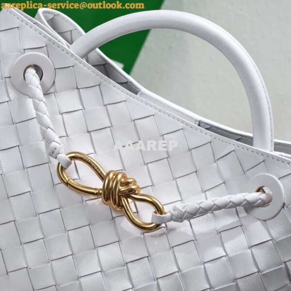 Replica Bottega Veneta BV 743568 Small Andiamo White 7