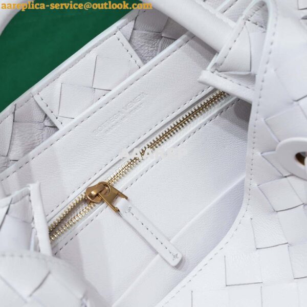 Replica Bottega Veneta BV 743568 Small Andiamo White 9