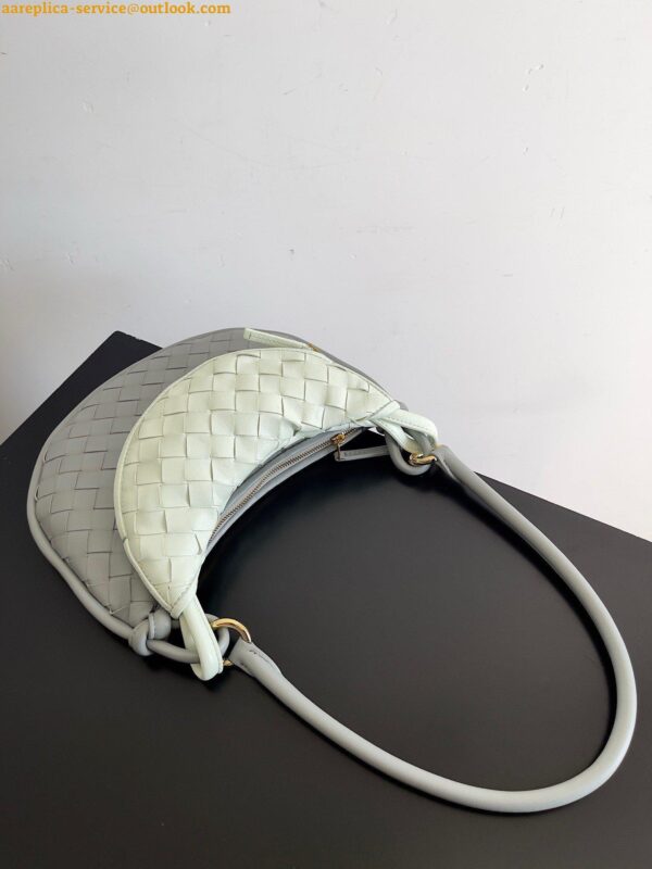 Replica Bottega Veneta Gemelli Small Bag in Grey/Glacier Intrecciato Lambskin 3