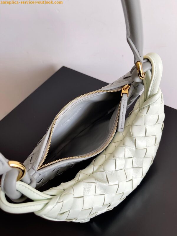 Replica Bottega Veneta Gemelli Small Bag in Grey/Glacier Intrecciato Lambskin 4