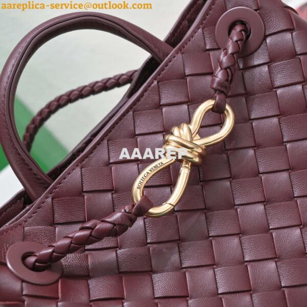 Replica Bottega Veneta BV 743568 Small Andiamo Wine Red 5