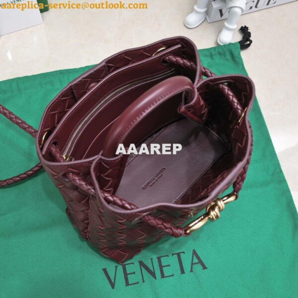 Replica Bottega Veneta BV 743568 Small Andiamo Wine Red 6