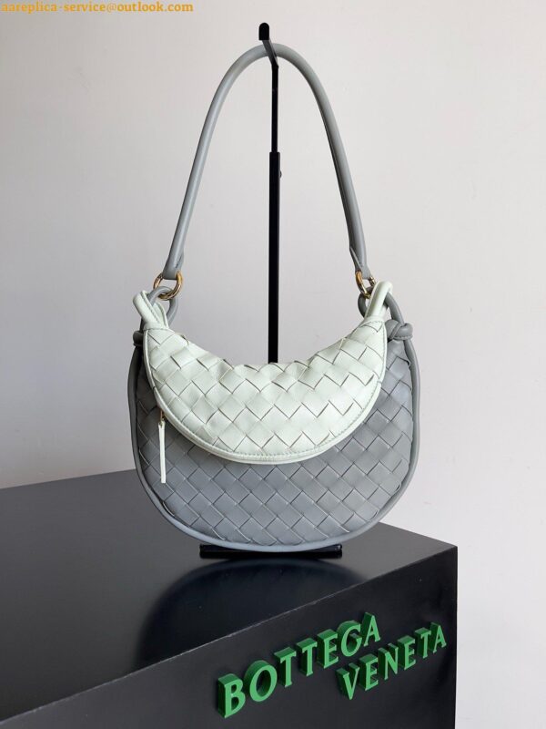 Replica Bottega Veneta Gemelli Small Bag in Grey/Glacier Intrecciato Lambskin 9