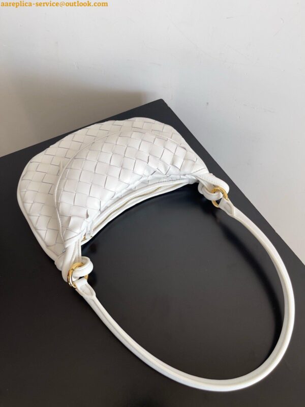 Replica Bottega Veneta Gemelli Small Bag in White Intrecciato Lambskin 7