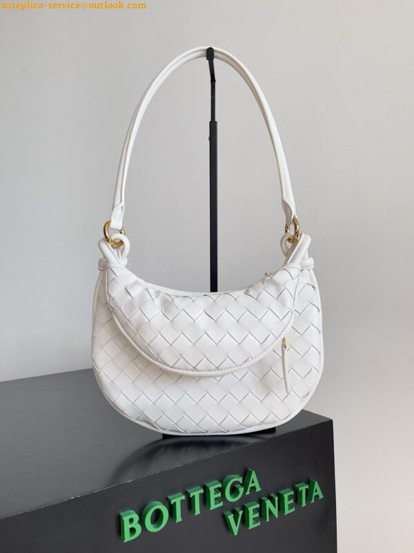 Replica Bottega Veneta Gemelli Small Bag in White Intrecciato Lambskin 14