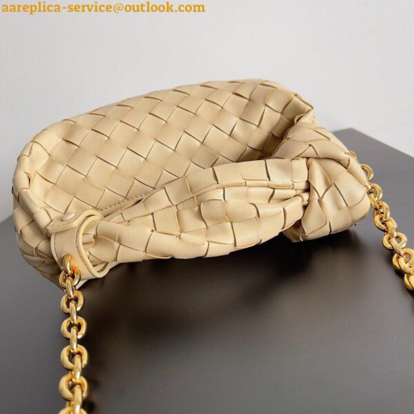 Replica Bottega Veneta Mini Jodie Chain Bag In Porridge Intrecciato Lambskin 6