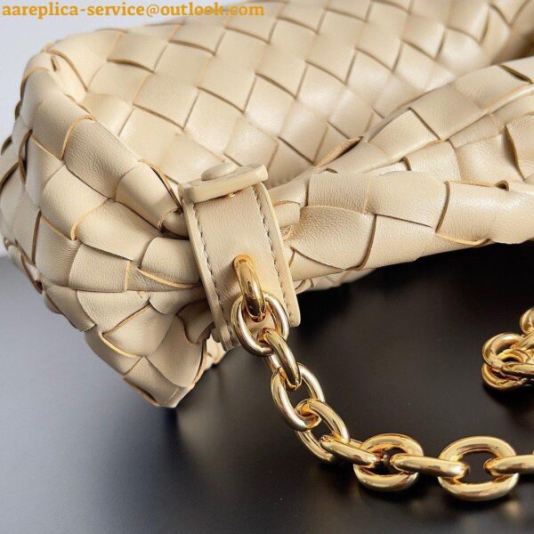 Replica Bottega Veneta Mini Jodie Chain Bag In Porridge Intrecciato Lambskin 7