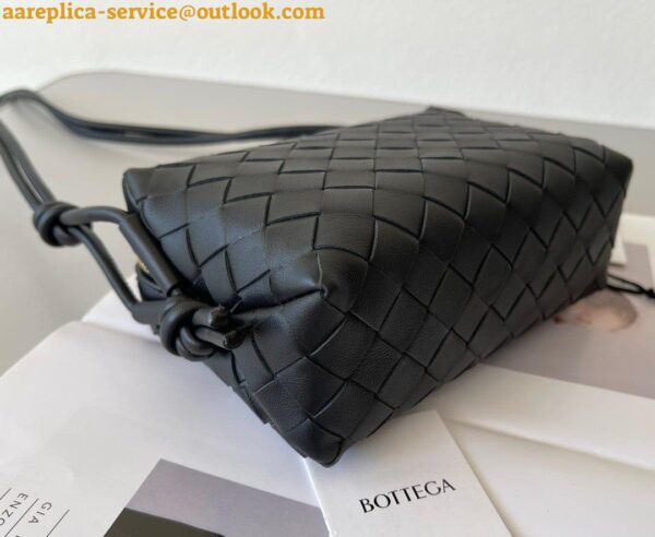 Replica Bottega Veneta Loop Mini Bag In Black Intrecciato Lambskin 8