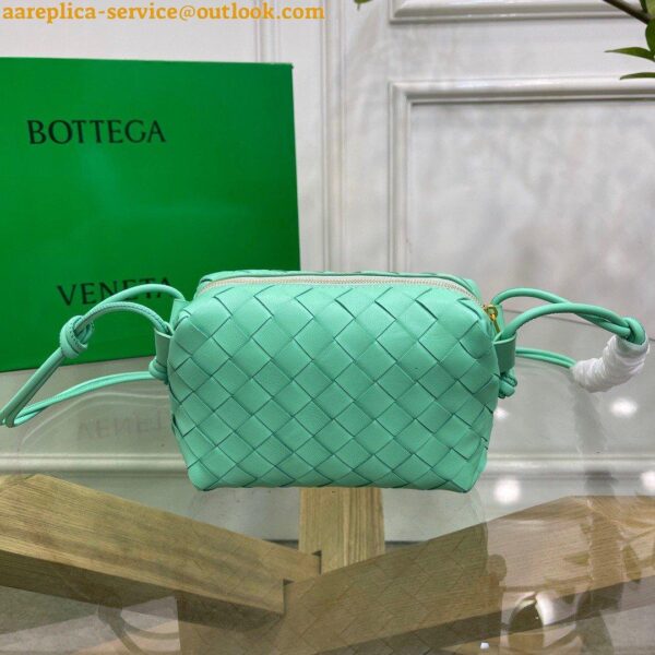 Replica Bottega Veneta Loop Mini Bag In Fountain Intrecciato Lambskin 7