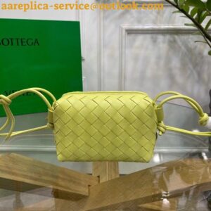 Replica Bottega Veneta Loop Mini Bag In Kiwi Intrecciato Lambskin