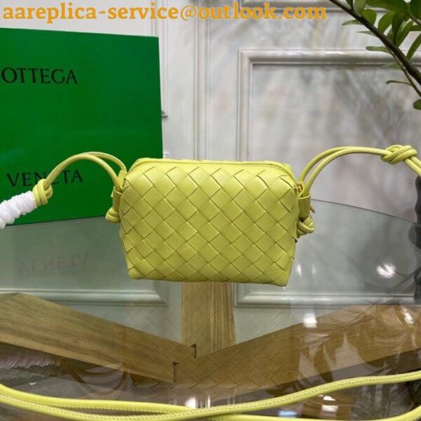 Replica Bottega Veneta Loop Mini Bag In Kiwi Intrecciato Lambskin 7