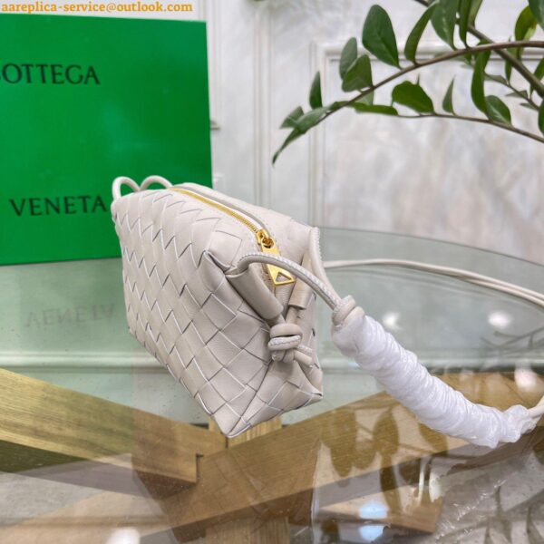 Replica Bottega Veneta Loop Mini Bag In White Intrecciato Lambskin 7