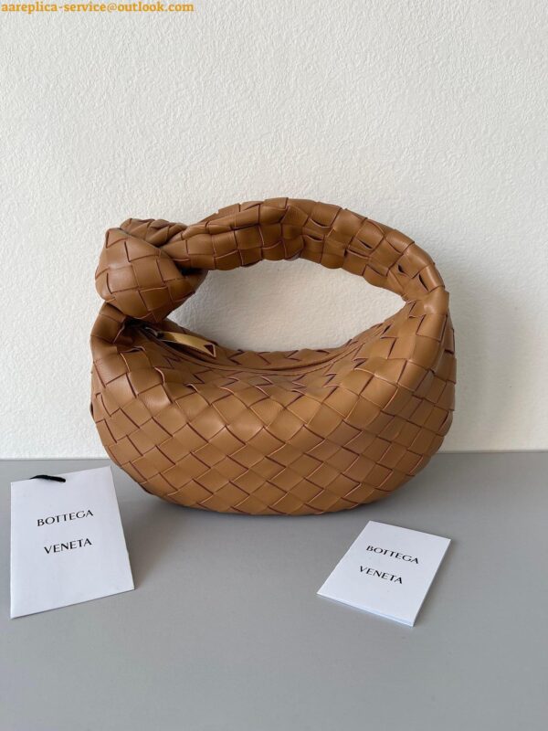 Replica Bottega Veneta BV Jodie Mini Bag In Caramel Intrecciato Lambskin 9