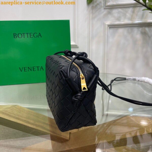 Replica Bottega Veneta Loop Small Bag In Black Intrecciato Lambskin 5