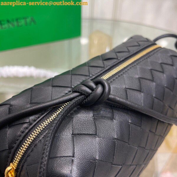 Replica Bottega Veneta Loop Small Bag In Black Intrecciato Lambskin 6