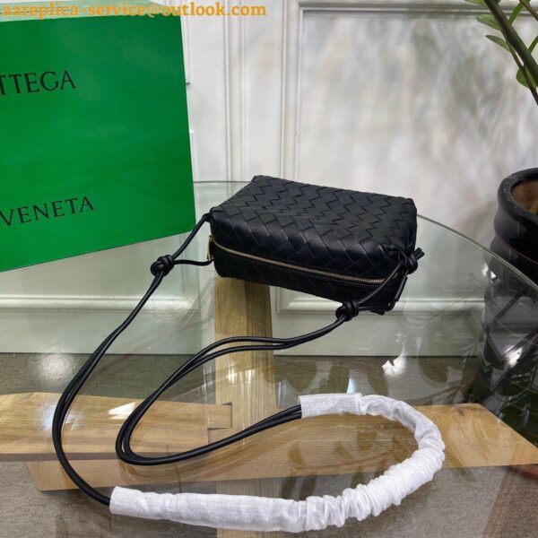 Replica Bottega Veneta Loop Small Bag In Black Intrecciato Lambskin 7