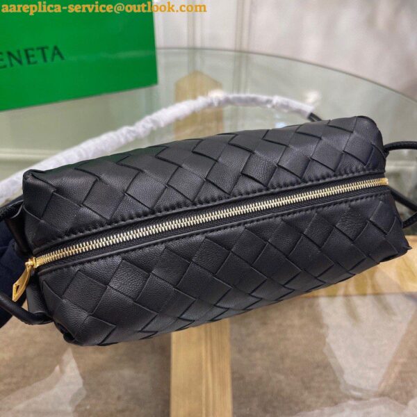 Replica Bottega Veneta Loop Small Bag In Black Intrecciato Lambskin 12