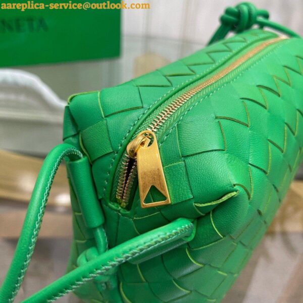 Replica Bottega Veneta Loop Small Bag In Green Intrecciato Lambskin 5