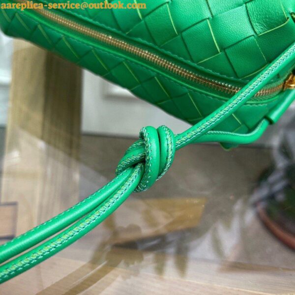 Replica Bottega Veneta Loop Small Bag In Green Intrecciato Lambskin 6