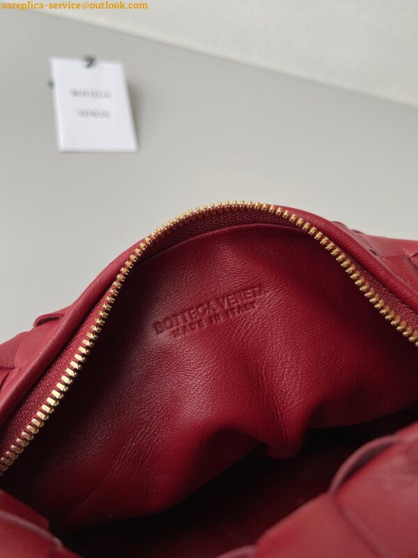 Replica Bottega Veneta BV Jodie Mini Bag In Dark Red Intrecciato Lambskin 8