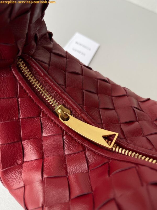 Replica Bottega Veneta BV Jodie Mini Bag In Dark Red Intrecciato Lambskin 10