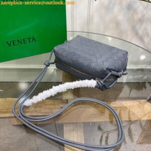 Replica Bottega Veneta Loop Small Bag In Grey Intrecciato Lambskin 2