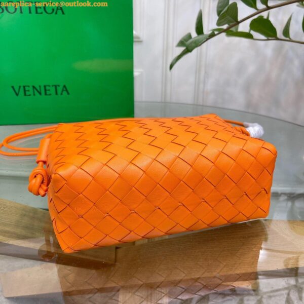 Replica Bottega Veneta Loop Small Bag In Orange Intrecciato Lambskin 6