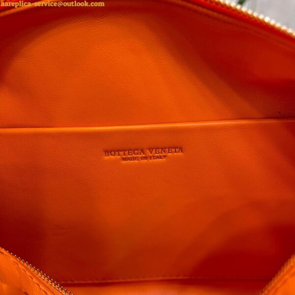 Replica Bottega Veneta Loop Small Bag In Orange Intrecciato Lambskin 13