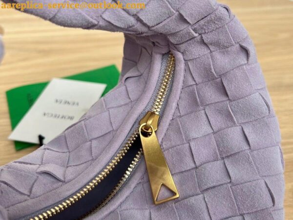 Replica Bottega Veneta BV Jodie Mini Bag In Lilac Intrecciato Suede 6