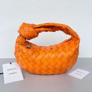 Replica Bottega Veneta BV Jodie Mini Bag In Orange Intrecciato Lambskin 2