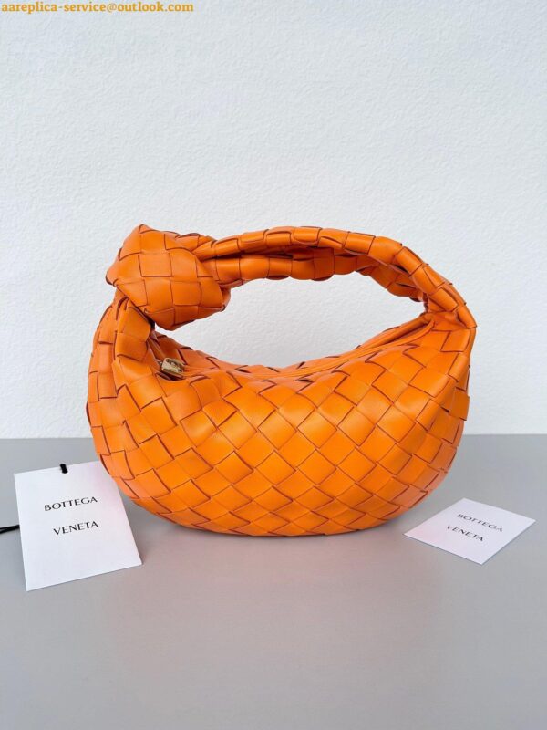 Replica Bottega Veneta BV Jodie Mini Bag In Orange Intrecciato Lambskin 4