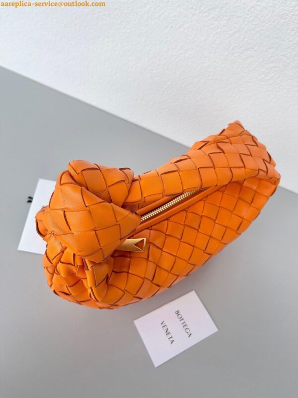 Replica Bottega Veneta BV Jodie Mini Bag In Orange Intrecciato Lambskin 5