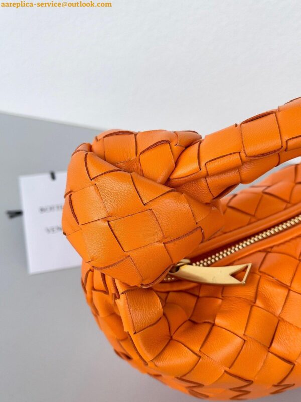 Replica Bottega Veneta BV Jodie Mini Bag In Orange Intrecciato Lambskin 6