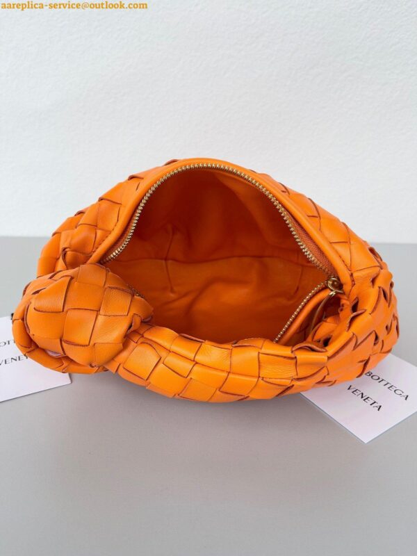 Replica Bottega Veneta BV Jodie Mini Bag In Orange Intrecciato Lambskin 7