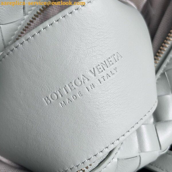 Replica Bottega Veneta Small Loop Crossbody Bag In Sauge Intrecciato Lambskin 11