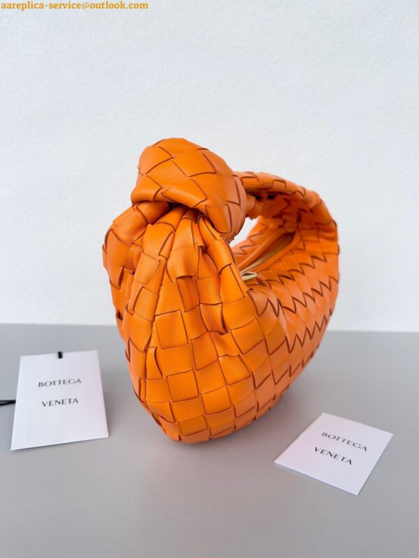 Replica Bottega Veneta BV Jodie Mini Bag In Orange Intrecciato Lambskin 11