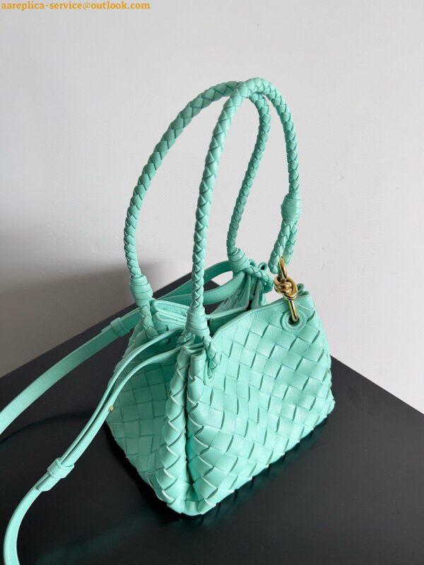 Replica Bottega Veneta Parachute Small Bag in Green Oasis Intrecciato Lambskin 9