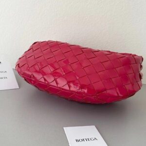 Replica Bottega Veneta BV Jodie Mini Bag In Red Intrecciato Patent Leather 2