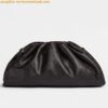 Replica Bottega Veneta Large Pouch Clutch Bag In Black Intrecciato Lambskin 2