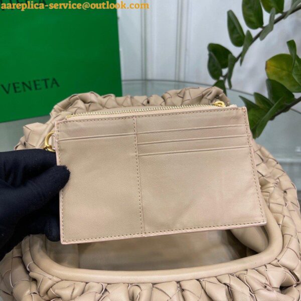 Replica Bottega Veneta Large Pouch Clutch Bag In Beige Intrecciato Lambskin 12