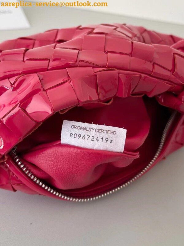 Replica Bottega Veneta BV Jodie Mini Bag In Red Intrecciato Patent Leather 10