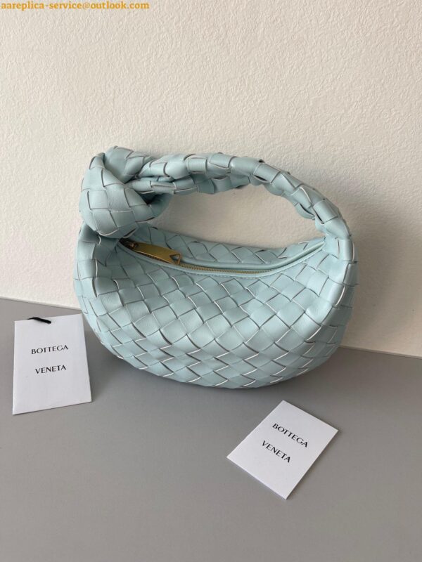 Replica Bottega Veneta BV Jodie Mini Bag In Teal Washed Intrecciato Lambskin 6