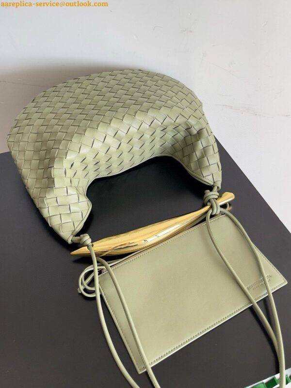 Replica Bottega Veneta Sardine Medium Bag in Travertine Intrecciato Lambskin 10