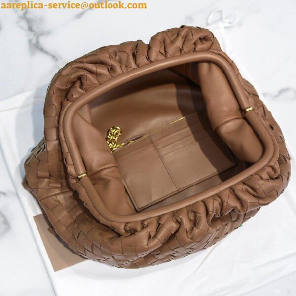 Replica Bottega Veneta Large Pouch Clutch Bag In Caramel Intrecciato Lambskin 9