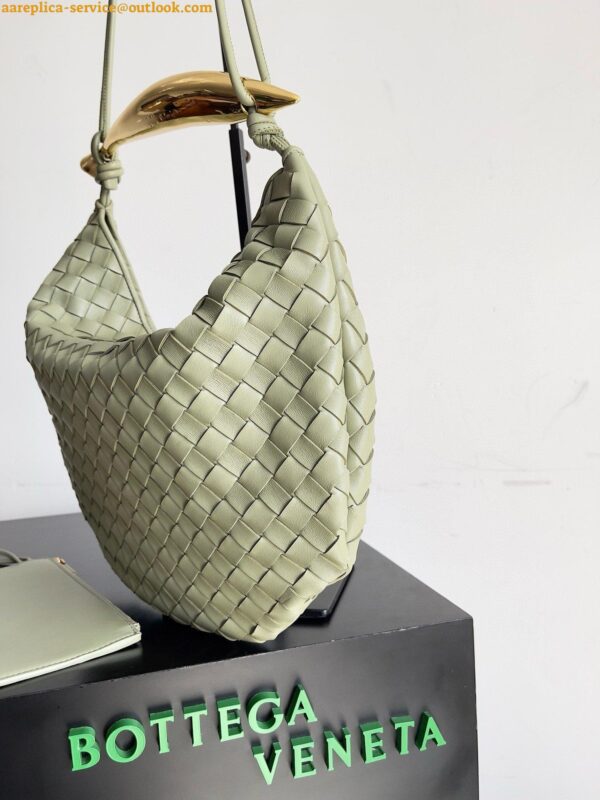 Replica Bottega Veneta Sardine Medium Bag in Travertine Intrecciato Lambskin 16