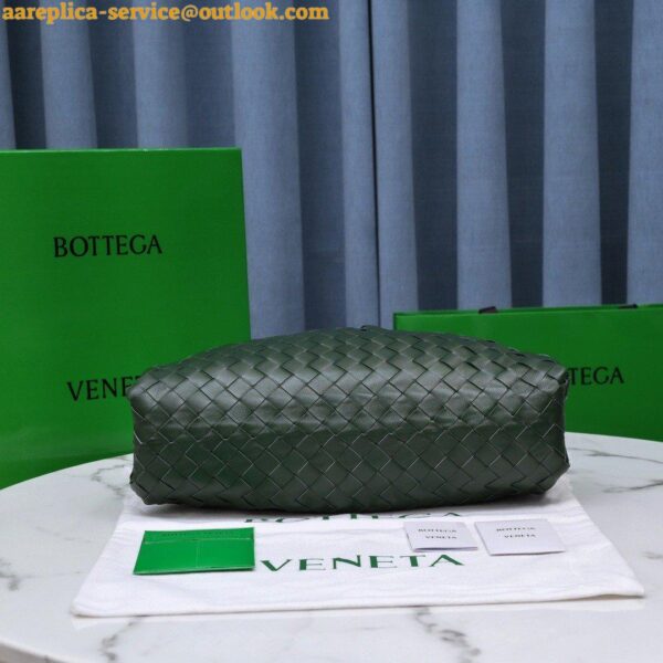 Replica Bottega Veneta Large Pouch Clutch Bag In Raintree Intrecciato Lambskin 7