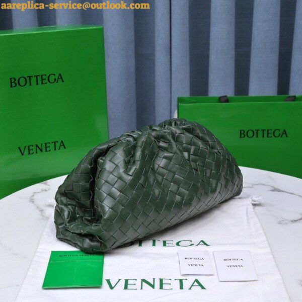 Replica Bottega Veneta Large Pouch Clutch Bag In Raintree Intrecciato Lambskin 8