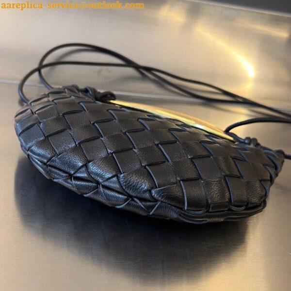 Replica Bottega Veneta Sardine Mini Bag In Black Intrecciato Lambskin 8